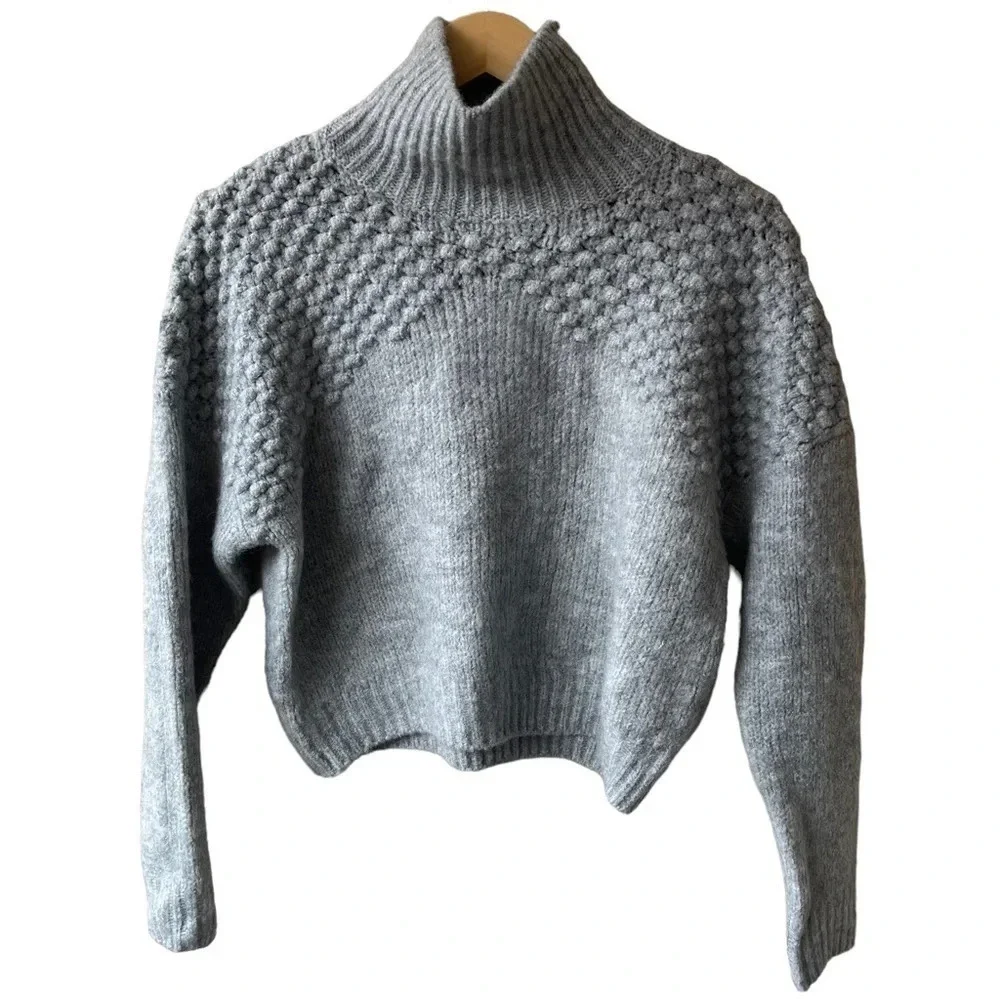 NWT Free People Bradley Pullover Sweater Grey Size XS